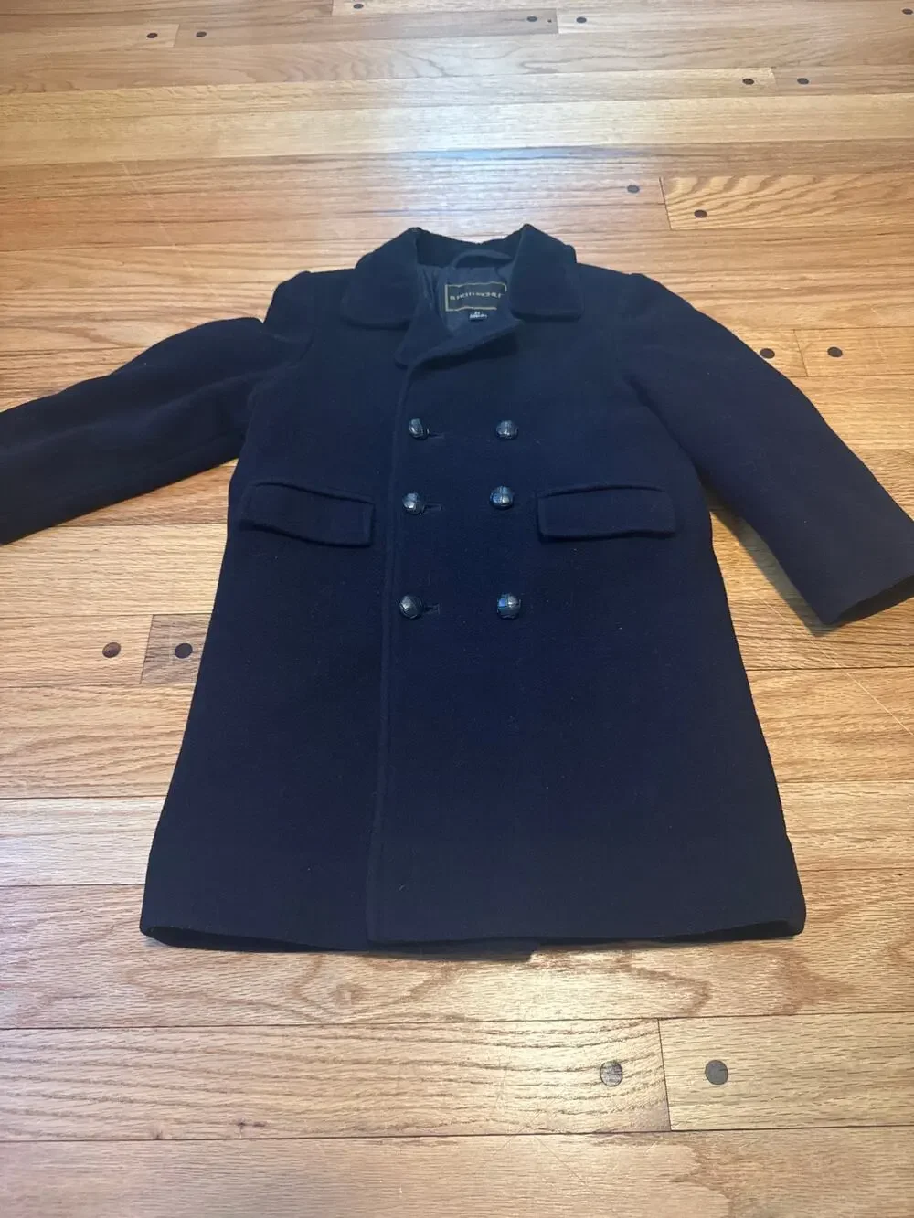 S Rothschild John John Wool Blend Winter Coat Boys 4T Navy Dress Jacket